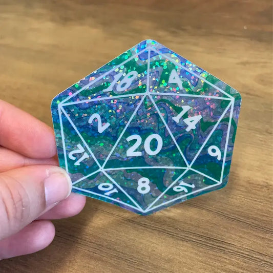 HOLOGRAPHIC D-20 STICKER