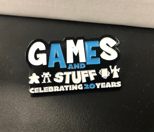 GAMES & STUFF 20th ANNIVERSARY ENAMEL PIN