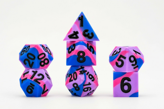 PRIDE SILICONE DICE SET: BISEXUAL