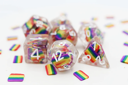 RAINBOW RESIN DICE SET