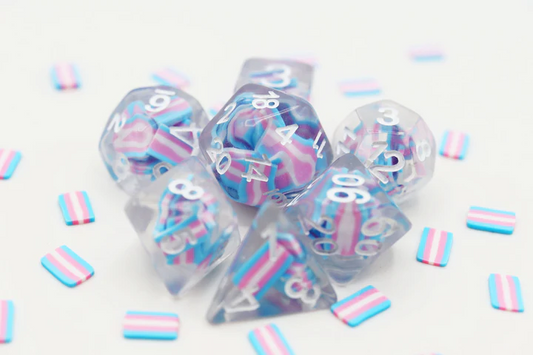 TRANS RESIN DICE SET